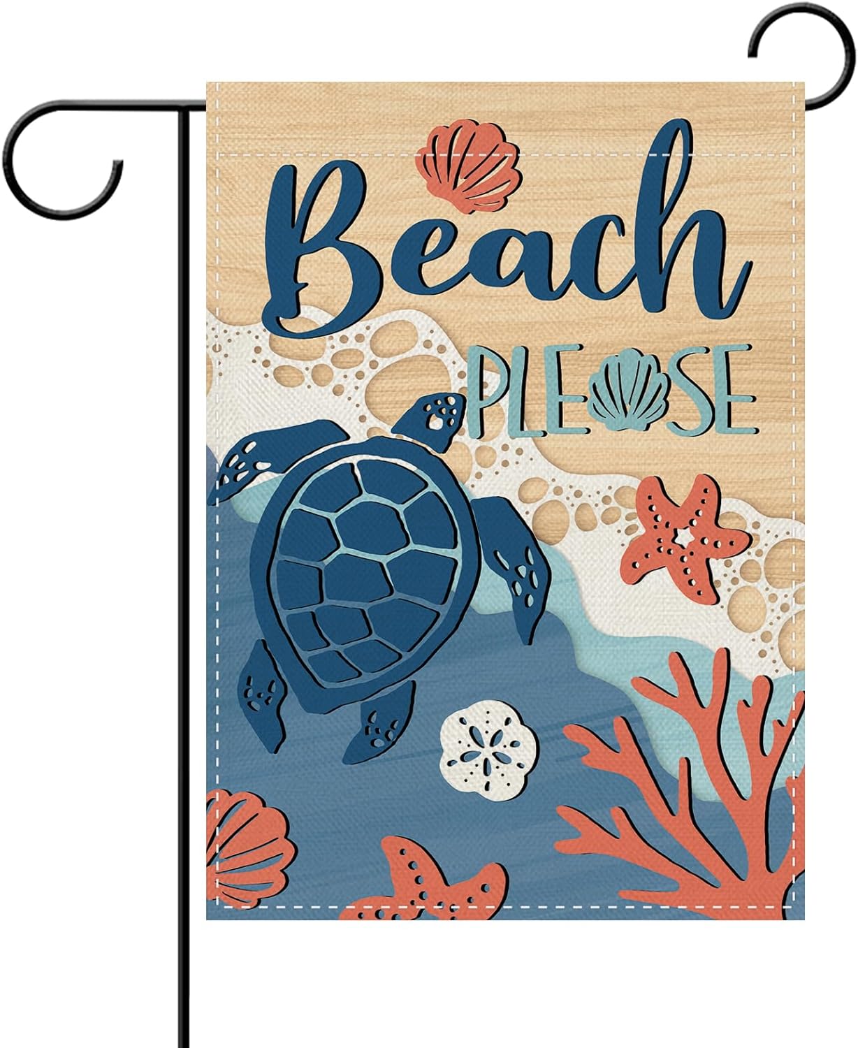 Marine Coral - Bandera Decorativa de Playa de Verano