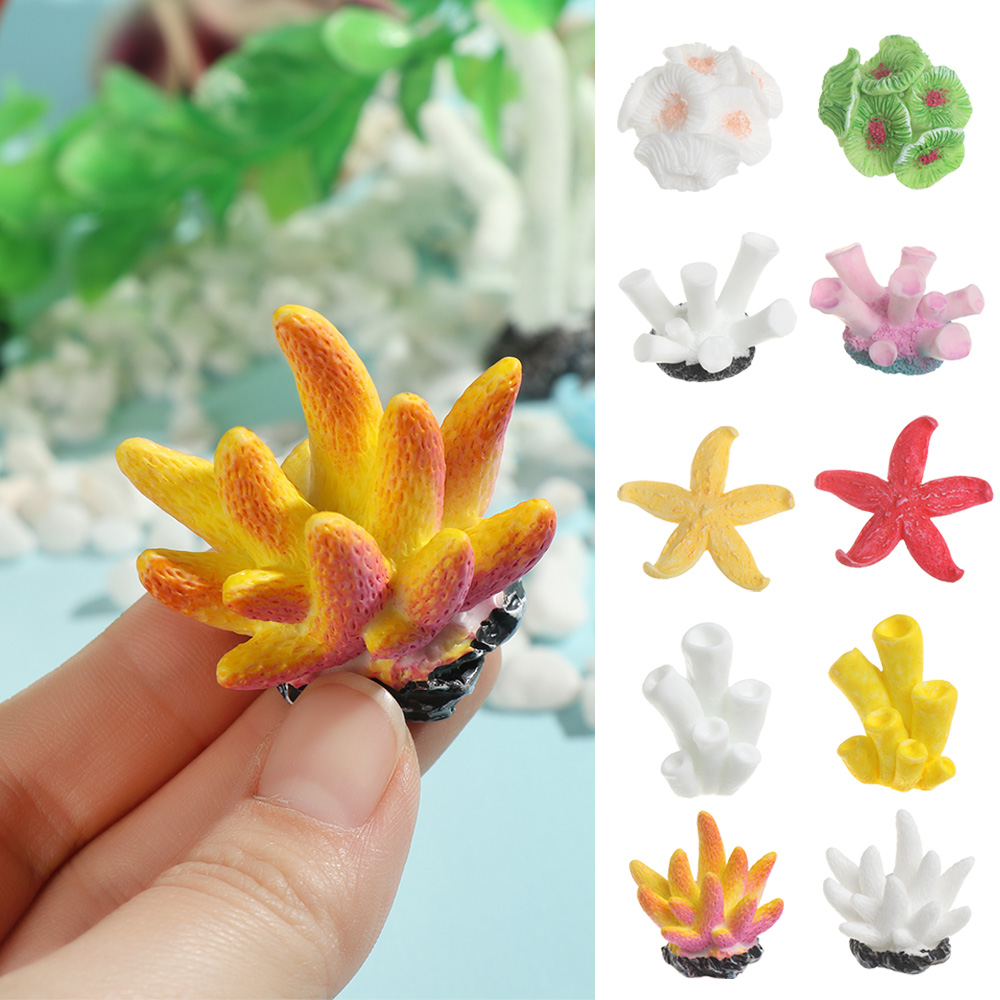 Reef Aquarium - Adornos de pecera de Coral Artificial,