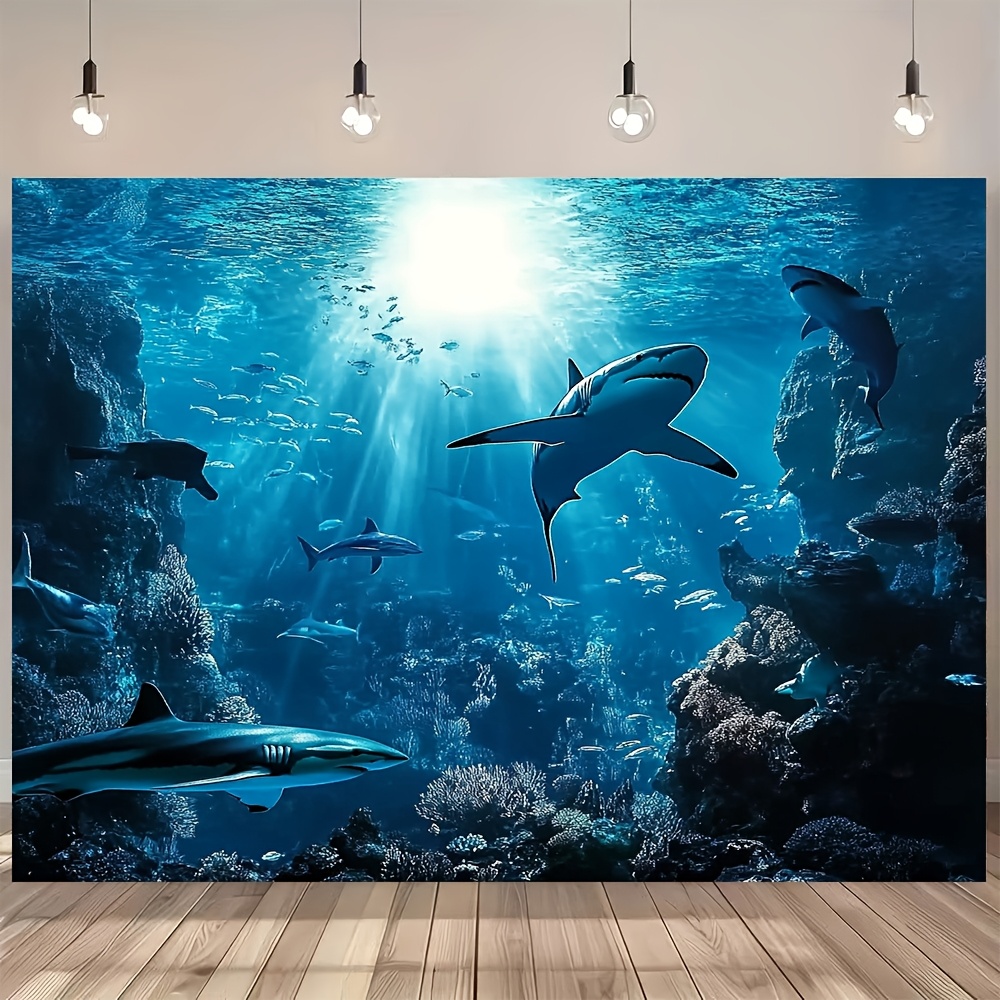 Ocean Aquarium - Impresionante Tapiz de Pared con Tiburones