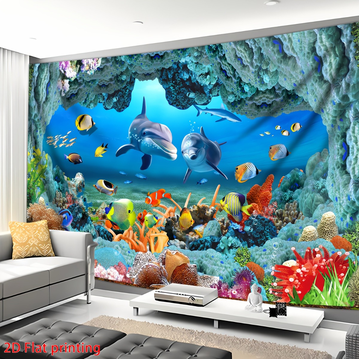 Marine Coral - Tapiz de pared con motivos de