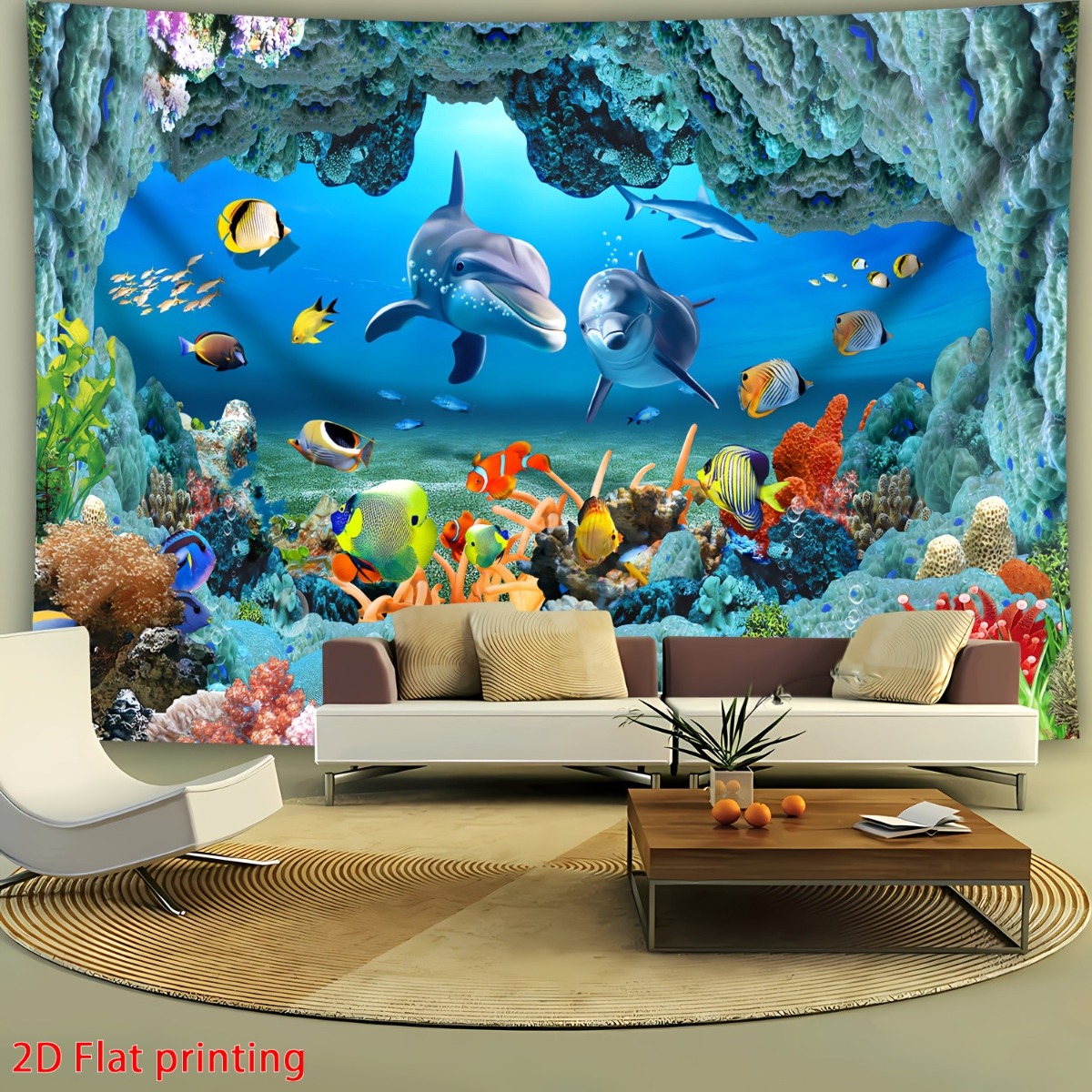 Tapiz de pared con motivos de  - Marine Coral reseña y precio